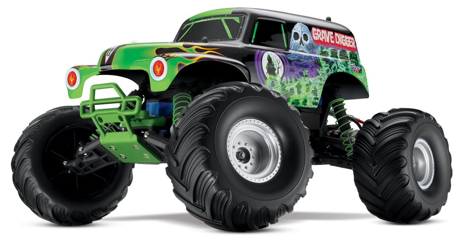 grave digger  4x2  110 brushed  traxxas
