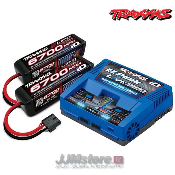 Pack EZ-Peak live Dual Traxxas + 2 Batteries lipo 4S 6700mah - JJMstore