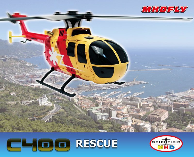 Hélicoptère RC C400 Rescue Quadripale RTF MHDFLY