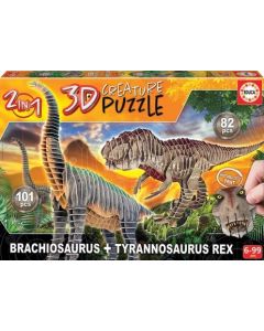 EDUCA BORRAS Pack 2 Dinos 3D Puzzle - JJMstore