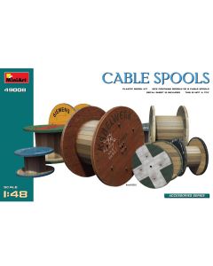 MiniArt Enrouleurs de câbles en Bois 1/48 - 49008