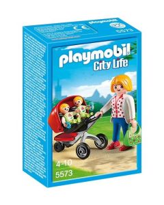 Maman Avec Jumeaux Et Landau Playmobil City Life - 5573