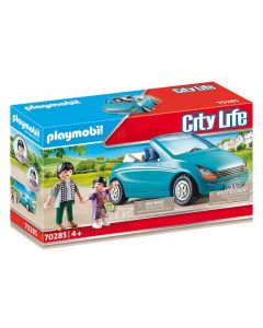 Papa Avec Enfant Et Voiture Playmobil City Life - 70285