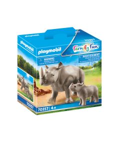 Rhinocéros Et Son Petit - Playmobil Family Fun -  70357