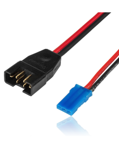 Powerbox Cable adaptateur 10cm MPX mâle / JR femelle - cable silicone 0.5mm² Powerbox - 1153/10