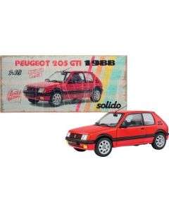 SOLIDO Peugeot 205 Gti 1.9K Mk 1 Rouge Vallelunga 1988 - JJMstore