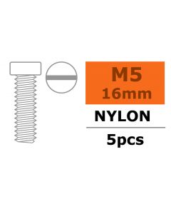 Vis Tête Cylindrique M5X16 Nylon (5 Pcs)