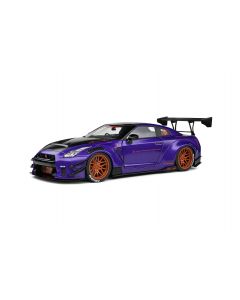 Nissan GT-R (R35) W/ Liberty Walk Body Kit 2.0 Purple 2022 1/18 SOLIDO - S1805812
