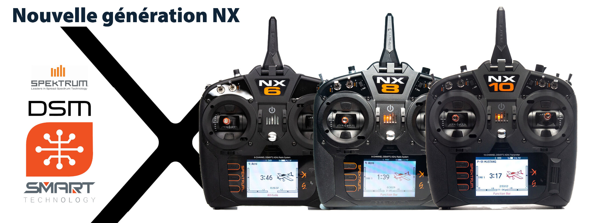 NX6 Spektrum NX8 Spektrum nx10 Spektrum eadiocommande avion rc 